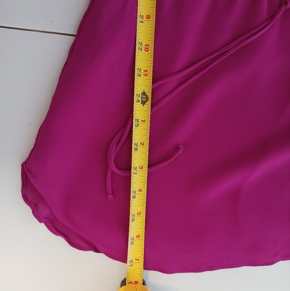 Haute Hippie Y2K Ruffle Top Honeydew 100% Silk Mini Dress - Picture 11 of 12